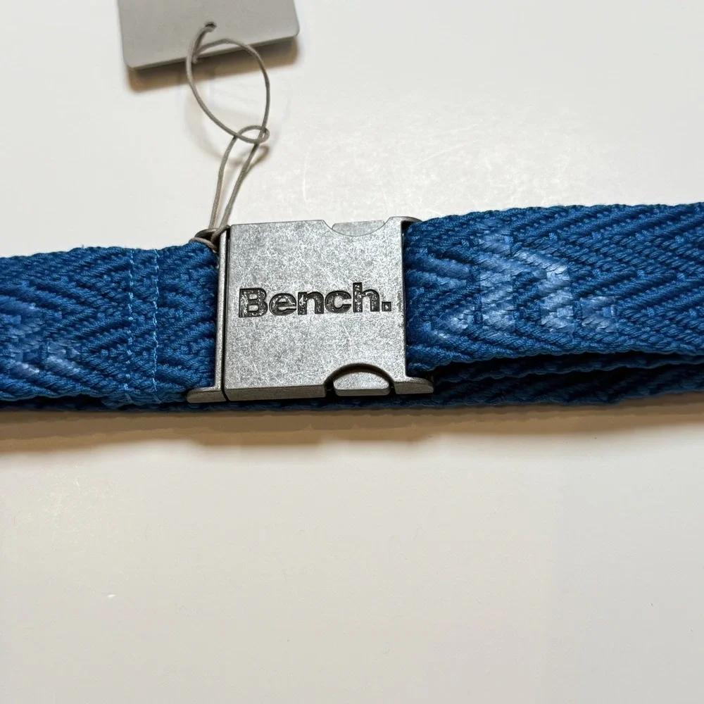Bench Woven‎ Logo Belt Casual Adjustable Blue Mens Womens Unisex NWT